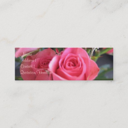 メッセージカードを引き起こします スキニー名刺 (正面)