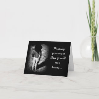 メッセージカードを恋しく思っているカウボーイ カード