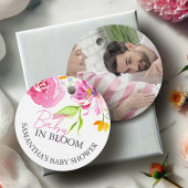 メッセージカードカスタム水の色の花ベビーシャワー フェイバータグ