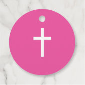 メッセージカードカスタム水彩花バプテスマ フェイバータグ (裏面)