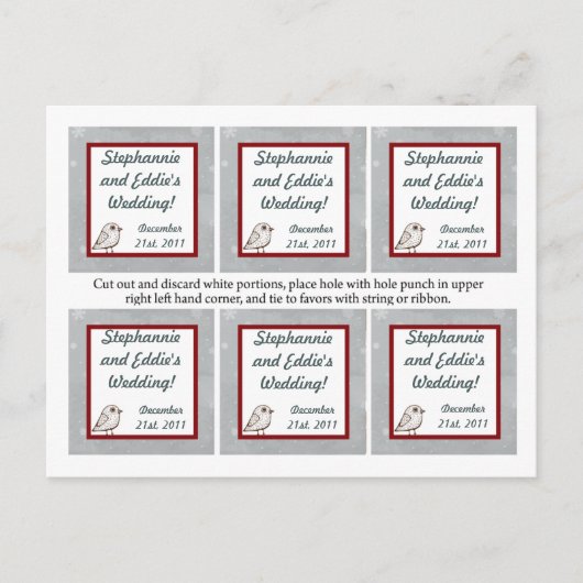 メッセージカードクリスマスホワイト シーズンポストカード (正面)