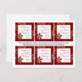 メッセージカードクリスマスレッドスノーフレーク シーズンポストカード (正面/裏面)