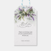メッセージカードサンキューラベンダーグリーン結婚リー ギフトタグ (正面)