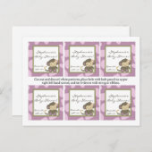 メッセージカードジャカナガールジャングル動物動物 インビテーションポストカード (正面/裏面)