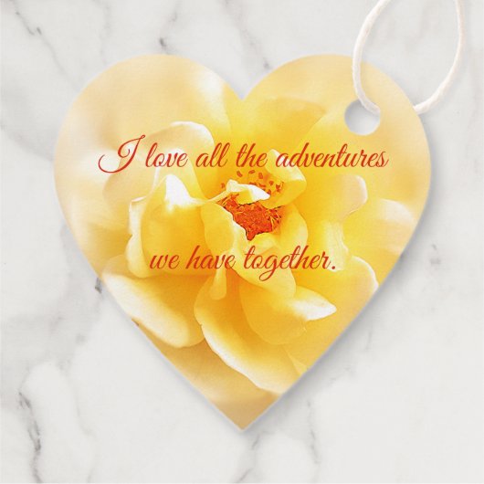 メッセージカードズホワイトイエローローズバレンタイン フェイバータグ (裏面)