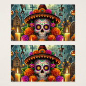 メッセージカードハロウィーンのバスケットボールの日 (正面&裏面)