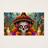 メッセージカードハロウィーンのバスケットボールの日 (裏面)