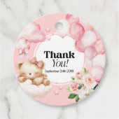 メッセージカードベビシャワーピンク フェイバータグ (正面)