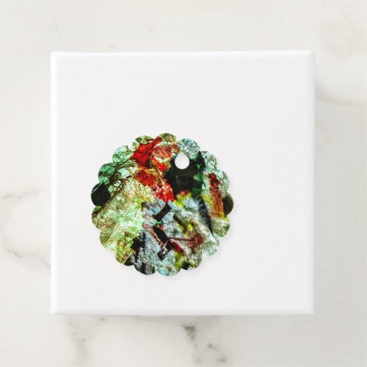 メッセージカードホワイト抽象芸術パッケージ フェイバータグ (インサイチュ)