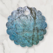 メッセージカードホワイト抽象芸術パッケージ フェイバータグ (裏面)