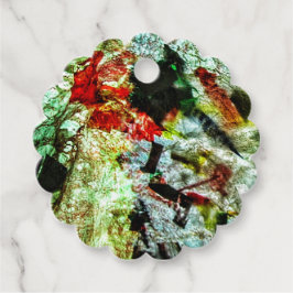 メッセージカードホワイト抽象芸術パッケージ フェイバータグ