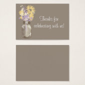 メッセージカードワイルドフラワーズ&メイソンジャー (正面&裏面)