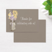 メッセージカードワイルドフラワーズ&メイソンジャー (デスク)