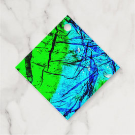 メッセージカード抽象芸術ストリップ再生プラスチック写真 フェイバータグ