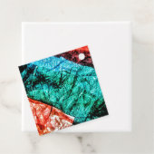 メッセージカード抽象芸術ストリップ再生プラスチック写真 フェイバータグ (インサイチュ)