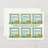 メッセージカード熱帯雨林ジャングル動物 インビテーションポストカード (正面/裏面)