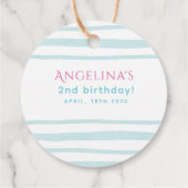 メッセージカード航海のをテーマにした誕生日パーティー。 フェイバータグ (裏面)