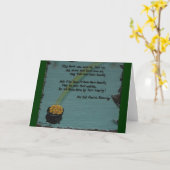 メッセージカード金の壷との古いゲール族の天恵 カード (黄色い花)