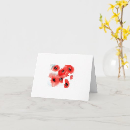 メッセージカード-ケシ カード (黄色い花)