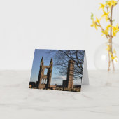 メッセージカード: セント・アンドリュースのカテドラルスコットランド カード (黄色い花)