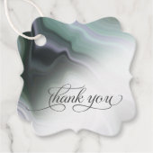 メッセージカード |ダスティ・セージと薄紫・マーブル フェイバータグ (正面)