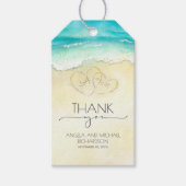 メッセージカード |トロピカルビーチ結婚サンキュー ギフトタグ (正面)