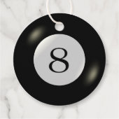 メッセージカード – ビリヤード – 8ボール フェイバータグ (正面)