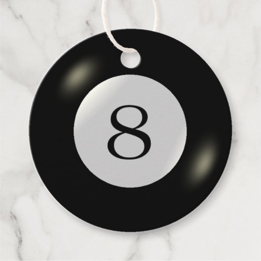 メッセージカード – ビリヤード – 8ボール フェイバータグ (正面)