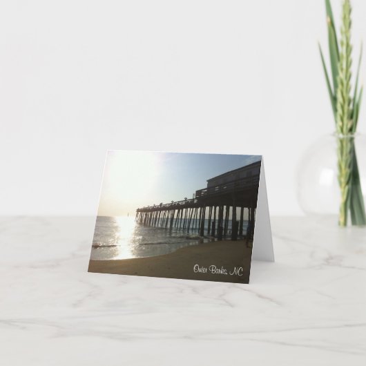 メッセージカード-外銀行の桟橋、NC (OBX) カード (正面)