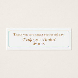 メッセージカード/座席表とミントおよび金ゴールドフレーム