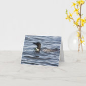 メッセージカード-水潜り鳥のデザイン-水潜り鳥のプライド カード (黄色い花)