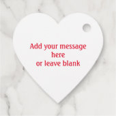 メッセージカード – 私のバレンタイン？ フェイバータグ (裏面)