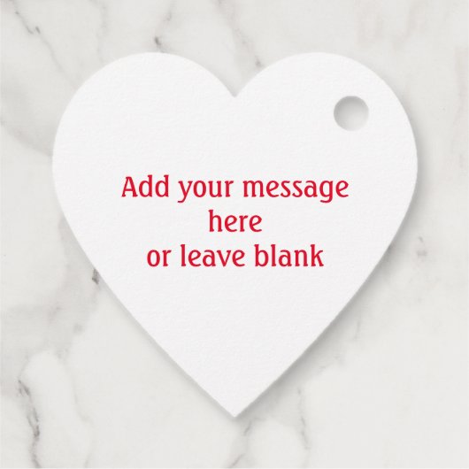 メッセージカード – 私のバレンタイン? フェイバータグ (裏面)