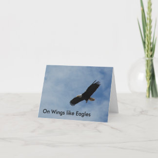 メッセージカード- "翼で好んで下さいイーグルス"を カード