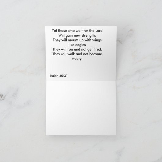 メッセージカード- "翼で好んで下さいイーグルス"を カード (内部)