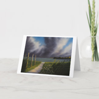 メッセージカード:  "青い半島に航海します" カード