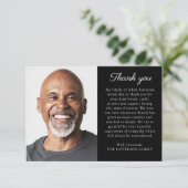 メッセージシンプルの葬儀サンキューカードの写真 招待状 (スタンド正面)