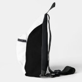 メッセージシンプルテンプレートの白黒 スリングバッグ (右)
