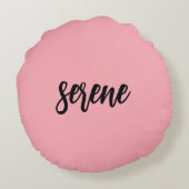 メッセージテンプレートライトピンク&ブラックバッファロープレイド ラウンドクッション (裏面)