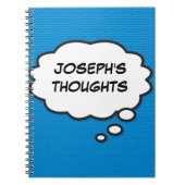 メッセージバブル考えおもしろいレトロ漫画ブック ノートブック (正面)