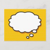 メッセージバブル考えおもしろいレトロ漫画ブック 案内ポストカード (正面)