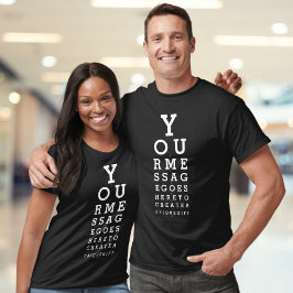 メッセージパーソナライズされたおもしろいアイサイト光学図 Tシャツ