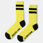 メッセージパーソナライズされたソックス黄色 ソックス (左)