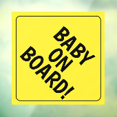 メッセージパーソナライズされたベビーオンボードカーデカール ウィンドウサイン (シート3)