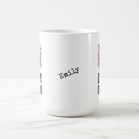 メッセージパーソナライズされたマ読グを妨害しない コーヒーマグカップ (中央)