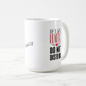 メッセージパーソナライズされたマ読グを妨害しない コーヒーマグカップ (正面右)