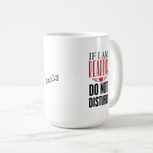 メッセージパーソナライズされたマ読グを妨害しない コーヒーマグカップ (正面右)