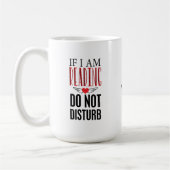 メッセージパーソナライズされたマ読グを妨害しない コーヒーマグカップ (左)