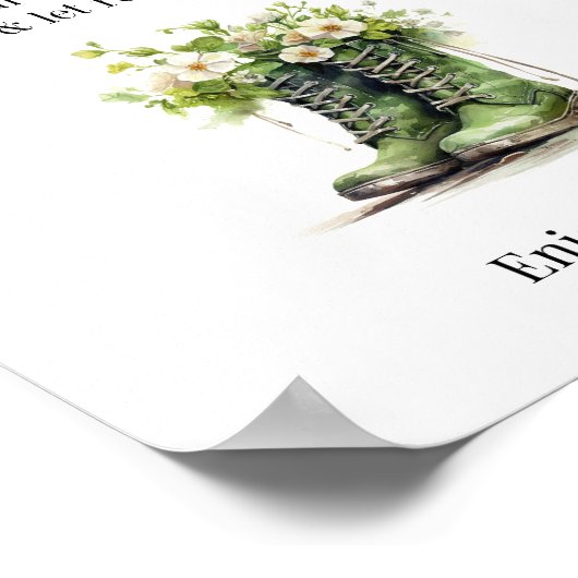 メッセージパーソナライズされた休暇レンタルウェルカムサイン ポスター (角)