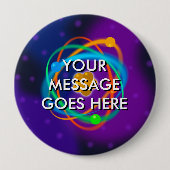 メッセージパーソナライズされた原子構造科学 缶バッジ (正面)